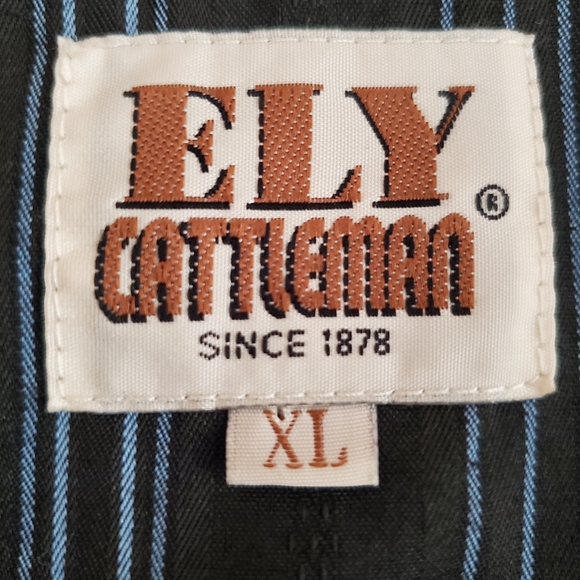Men's Ely Cattleman Cowboy Styled Western Shirt - Picture 4 of 5